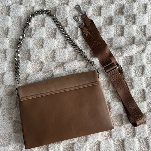 LAMBERT | The Victoria - 3-In-1 Metro Vegan Microsuede Handbag | Brown - Picture 9 of 14